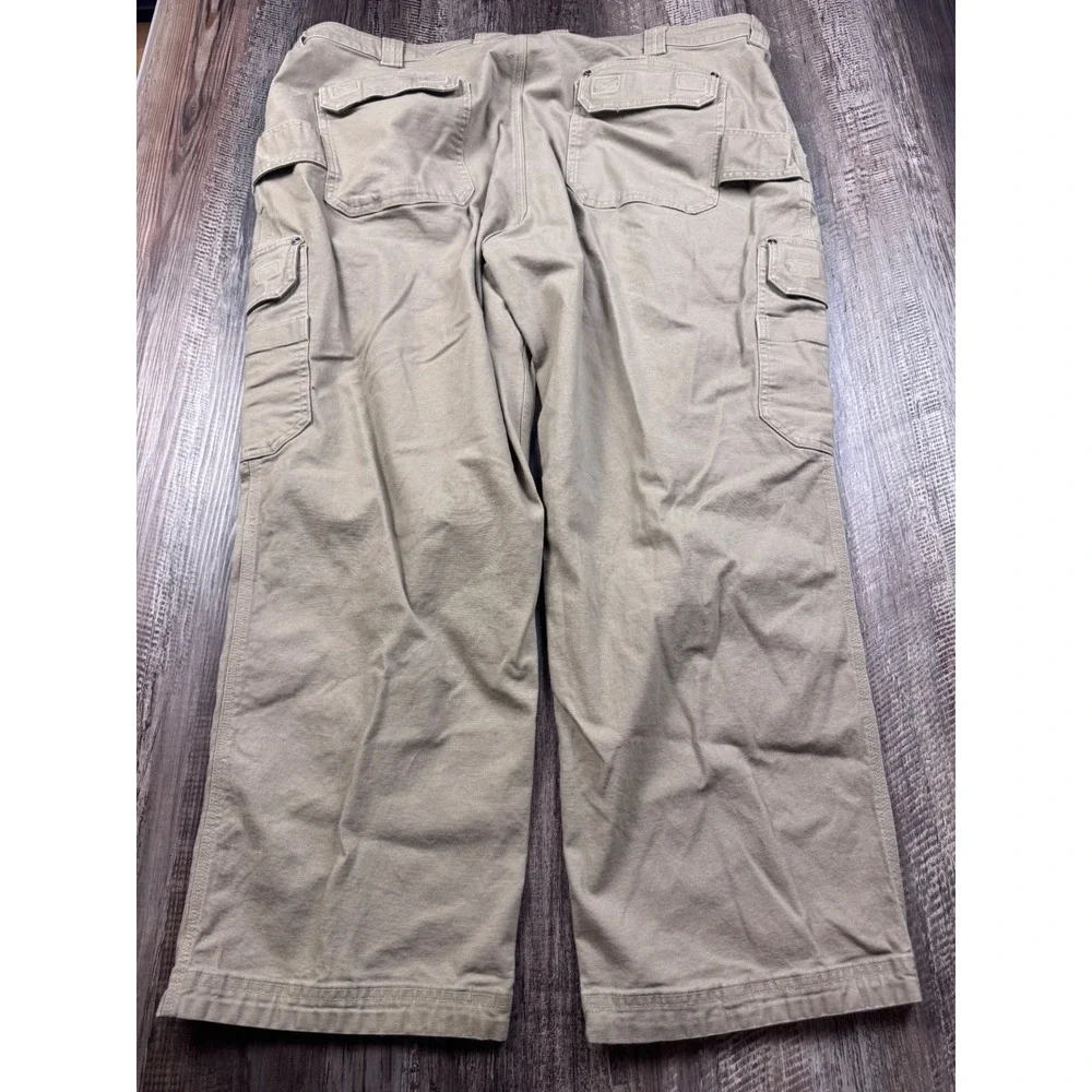 Duluth Trading Co Flex Fire Hose Cargo Pants Khaki Tan Relaxed Fit 44x30 Mens